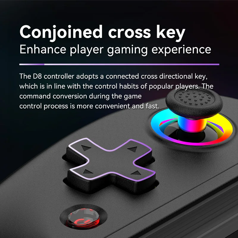 【日本未発売】BSP D8+ ゲームコントローラー Hall 搭載 有線/無線 BSP D8 PRO ストレッチゲームコントローラー ワイヤレスハンドル RGB