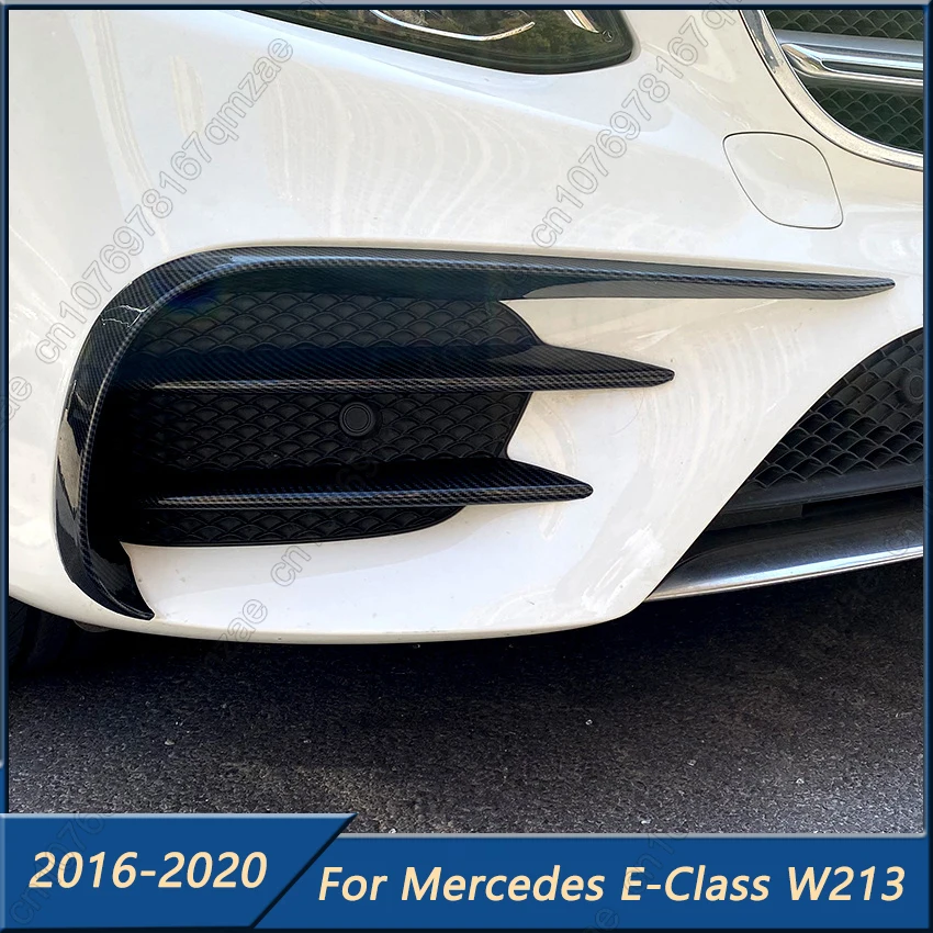 

6Pcs Car Front Side Bumper Splitter Fog Light Trim For Mercedes-Benz E-Class W213 E260 E300 E53 AMG 2016-2020