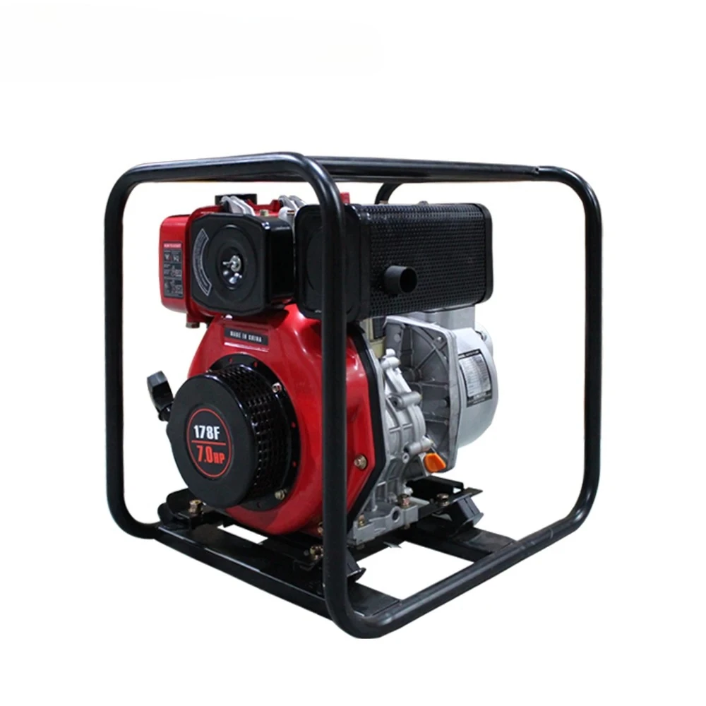 2025High Efficiency 3 Inch High Pressure diesel Water Pump Cast Iron 192FA Pump for Agricultural Irrigation