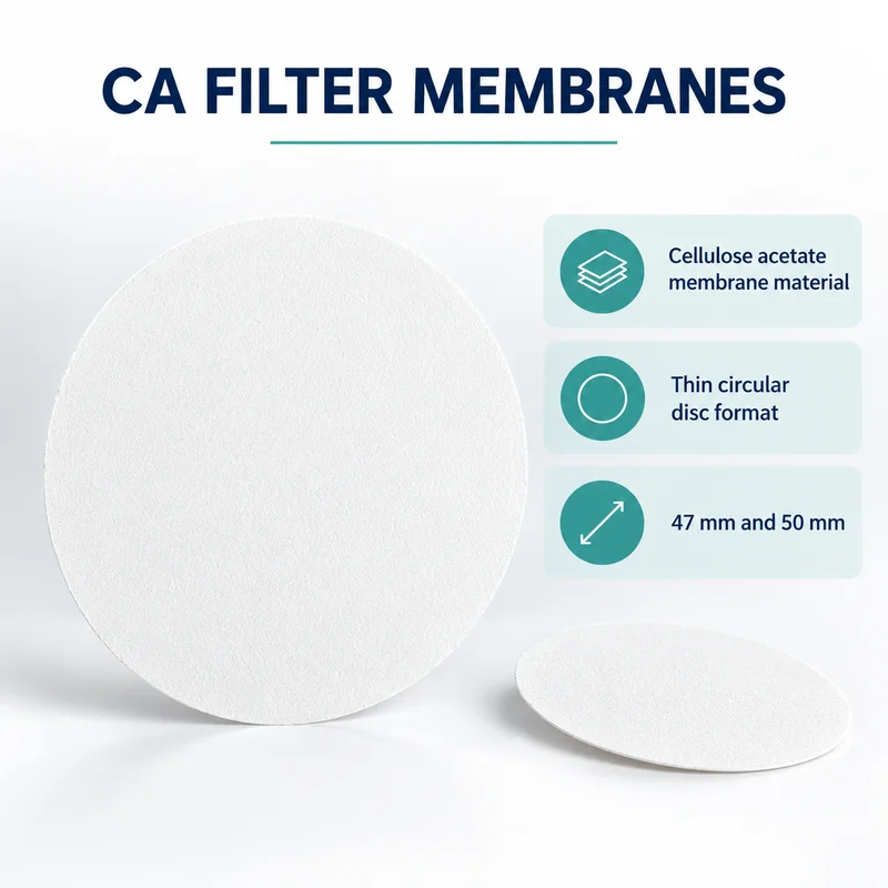 Cellulose Acetate  CA Circular Filter Membrane Discs 47/50 mm Diameters 0.22/0.45/0.8 μm Pore Sizes