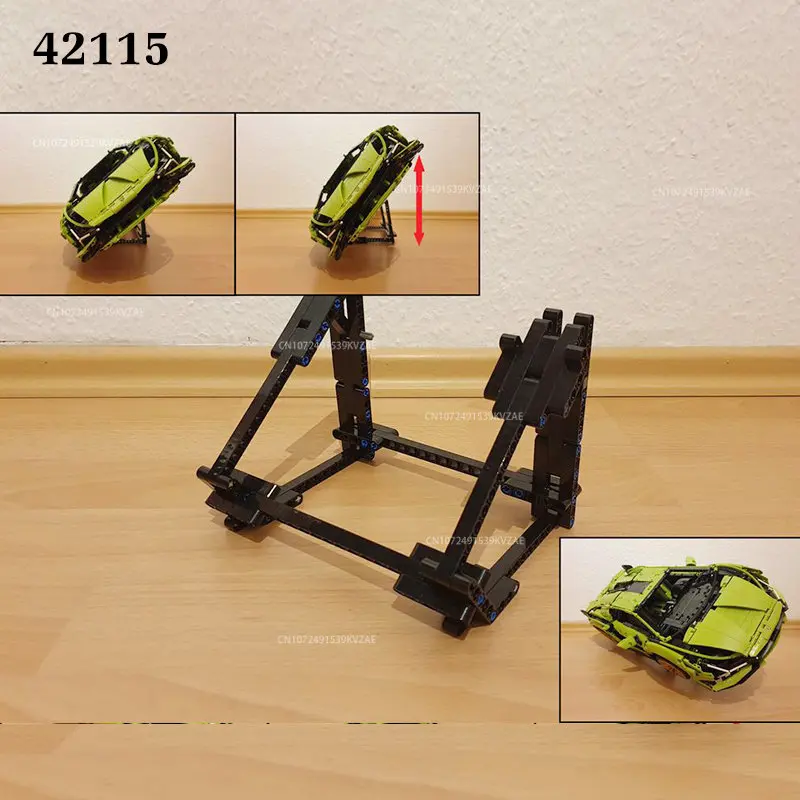 New Technical Adjustable Side Vertical Display Stand Parts Kit for 42115 42143 42125 Sin FKP 37 SP3 488 GTE Building Blocks Toys