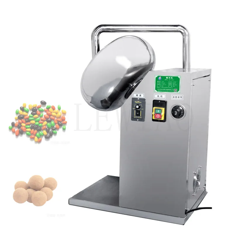 High Efficiency Coater Chocolate Candy Coating Machine Hot Melt Snack Seed Almond Nuts Peanut Sugar Coating Machine