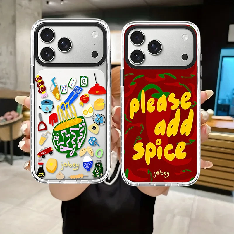 

Please Add Spice White Border Magnetic Impact Cover for IPhone 12 13 14 15 16 17 Pro Max Case for IPhone 17 Air