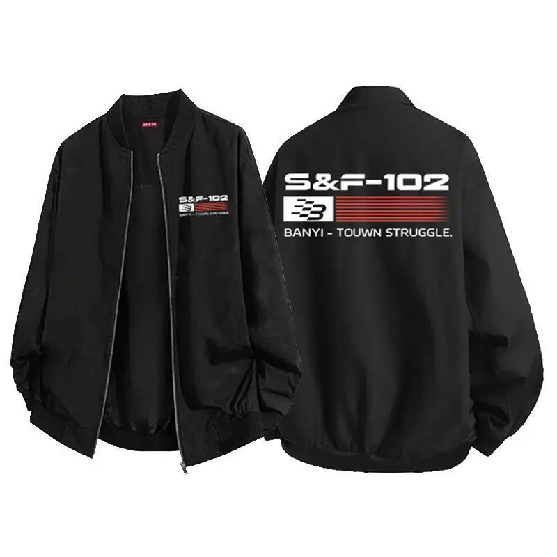 

American Sle Spring Autumn Floral Print Baseball Jaet Stand Collar Windproof Faionable Versatile Couples Youth Polyester