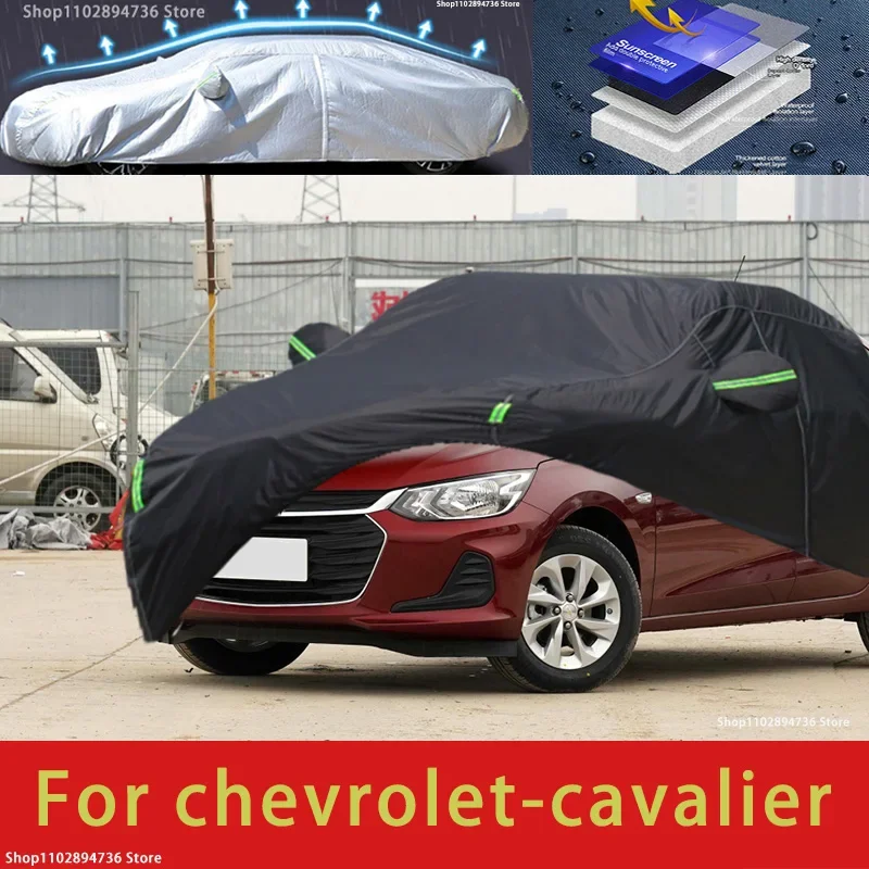 

For chevrolet cavalier fit Outdoor Protection Full Car Covers Snow Cover Sunshade Waterproof Dustproof Exterior black car cover