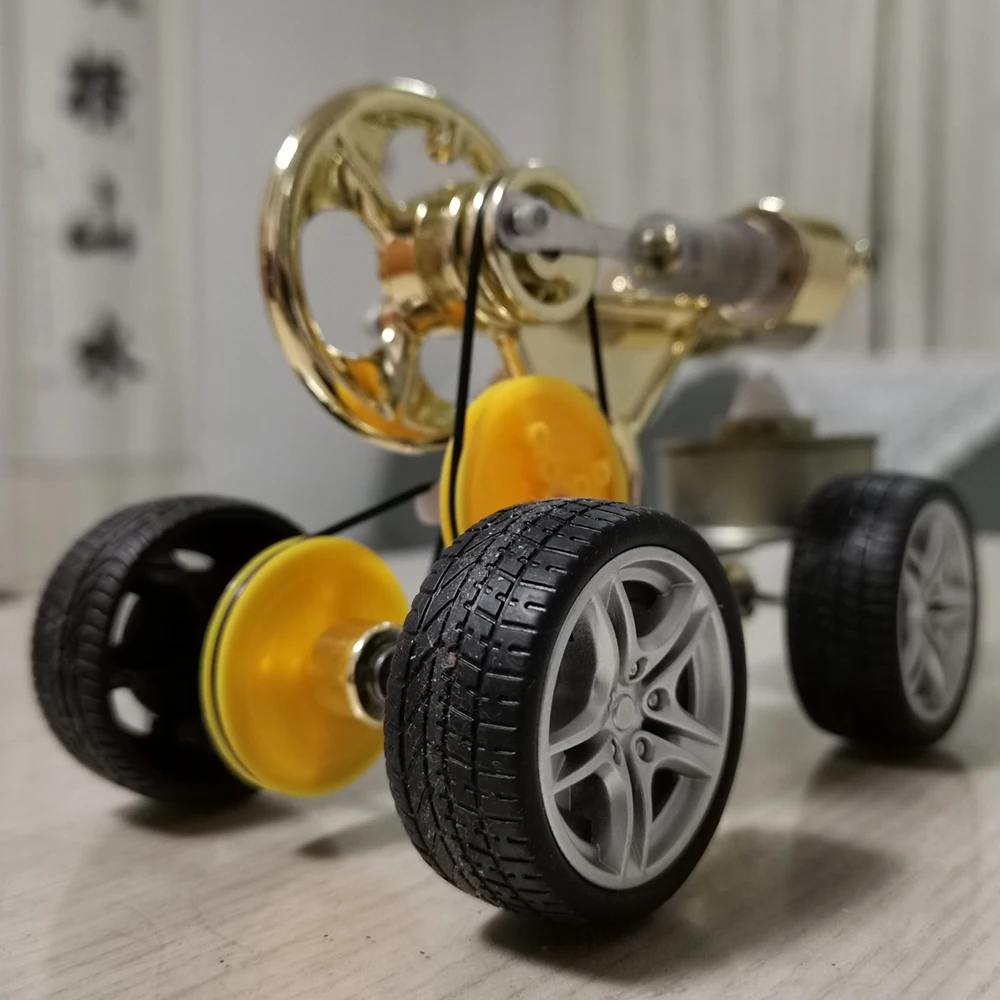 Steam Car Stirling Engine Physics Science Experiment Model Toy Gift Automotive engine education steam power experimental toy