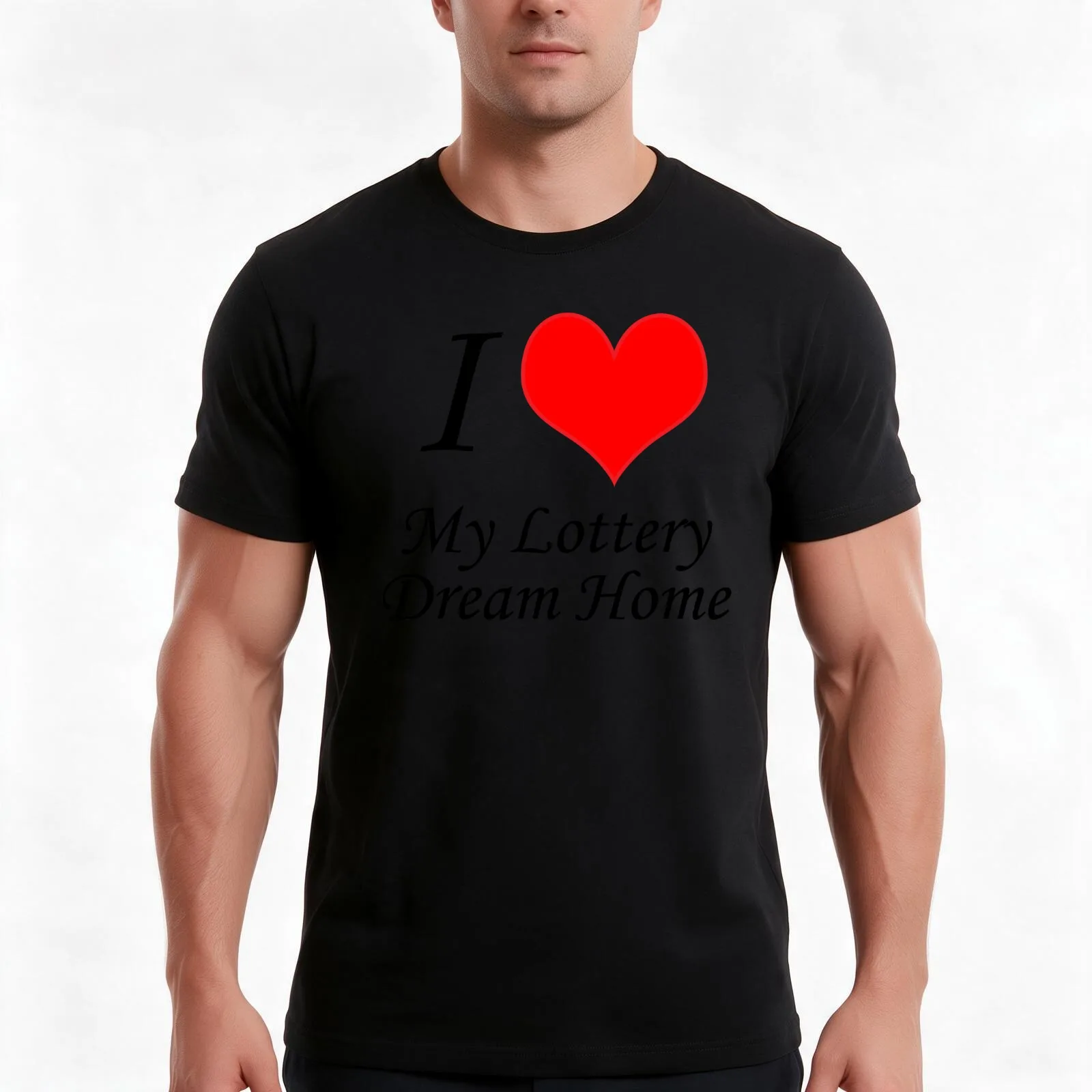 My Lottery Dream Home T-Shirt, Summer Casual Cotton Tee, Oversized Streetwear Tops, Vintage Graphic Print, Unisex Men Women