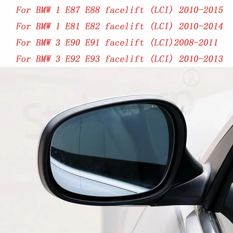 Rearview Mirror Cap Wing Side Mirror Cover Fit For BMW Facelift Model E90 E91 2008-11 E92 E93 2010-13 LCI Car Accessories