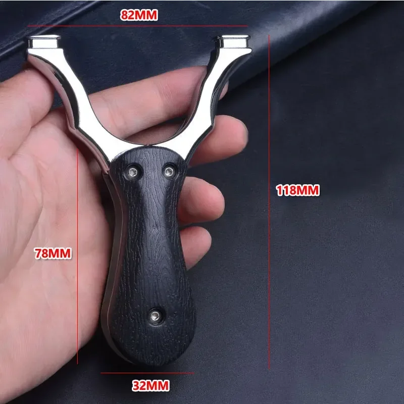 EDC Foldable Slingshot Hunting Bow Pocket Catapult Stainless Steel Rubber Band Shooting Folding Mini Pass Security Inspection