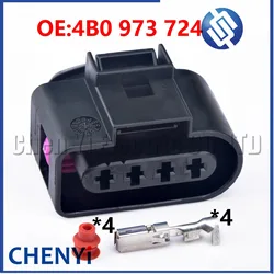 1 Pcs 4 Pin female Automotive waterproof connector Ignition Coil Wire harness plug 4B0973724 4B0 973 724 With Pins