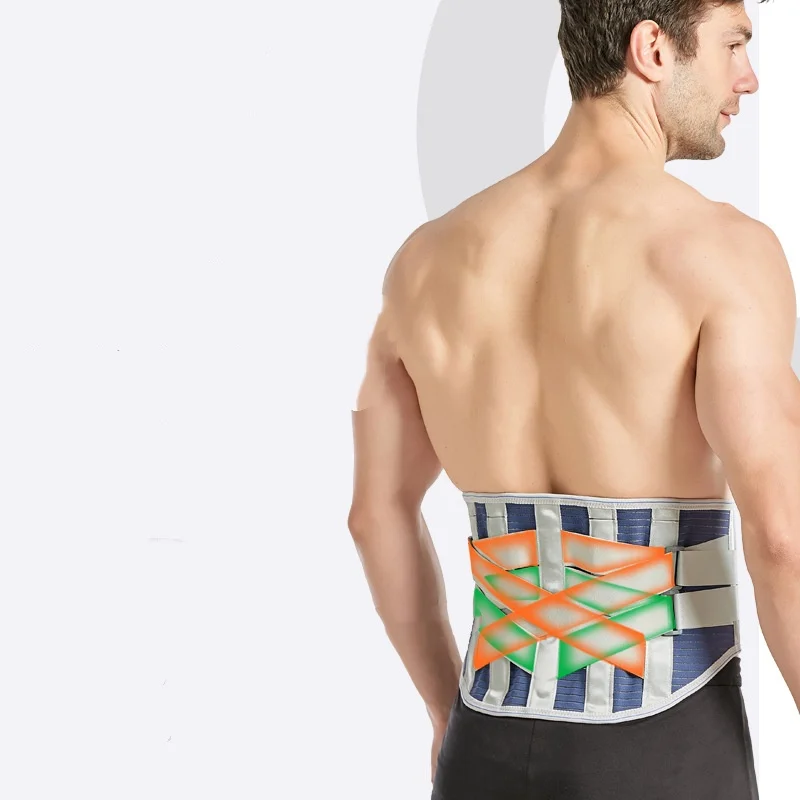 

Lumbar Back Support Belt Disc Herniation Orthopedic Waist Support Brace with Removable Double Pull Strap Pads And Steel Splints