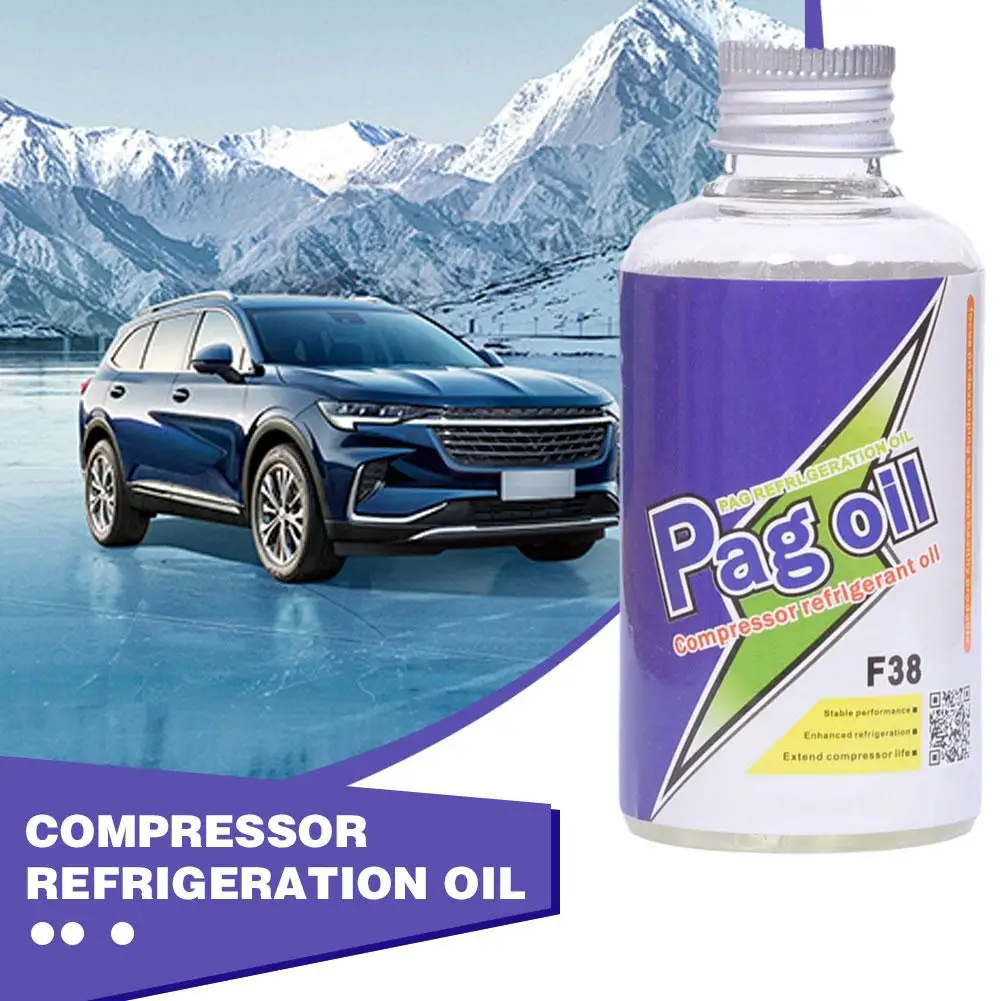 Compresor de aire acondicionado para automóvil, aceite lubricante PAG para freón R134a, refrigerante, aceite de semilla de nieve, antidesgaste, mejora el frío, H8M7