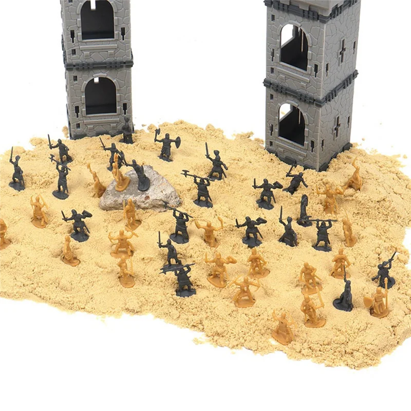 1:72 1000/Set figuras de soldado antiguo de plástico soldados arcaicos hombres espadachín figura de acción DIY escena de guerra oro
