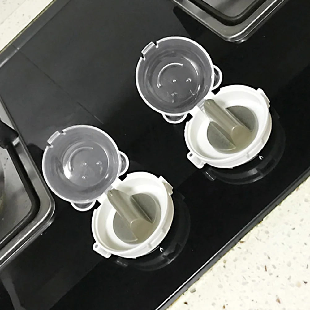 

4Pcs Childproof Stove Knob Cover Clear Design Home Kitchen Safety Guard Baby Protection Gas Knob Cover Stove Child Safety Guard