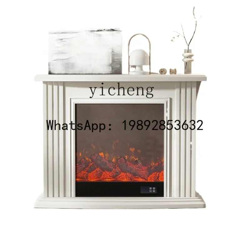 LYY  Simple 1.0m White Fireplace Decorative Cabinet Electronic Fireplace Heating Electric Fireplace