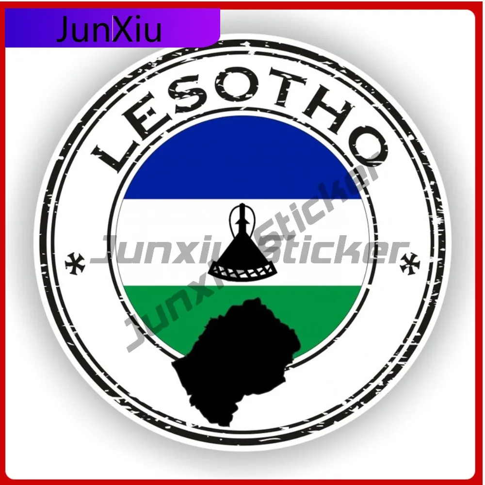 

Lesotho Seal Round Flag Fashion Auto Surface Decoration Perfect For Outdoor Vehicle Surfaces