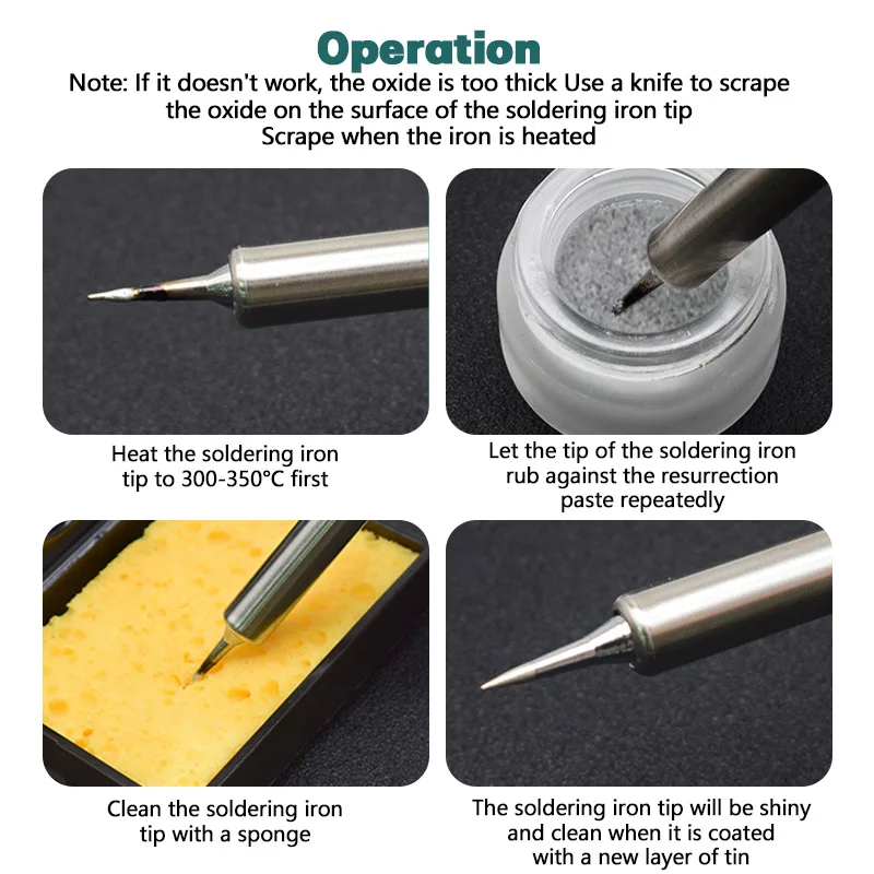1/2/3 stücke Lötkolben Spitze Auffrischung Sauber Lötkolben Spitze Tinner Aktivator Oxid Kopf Auferstehung Oxidative Aktivator