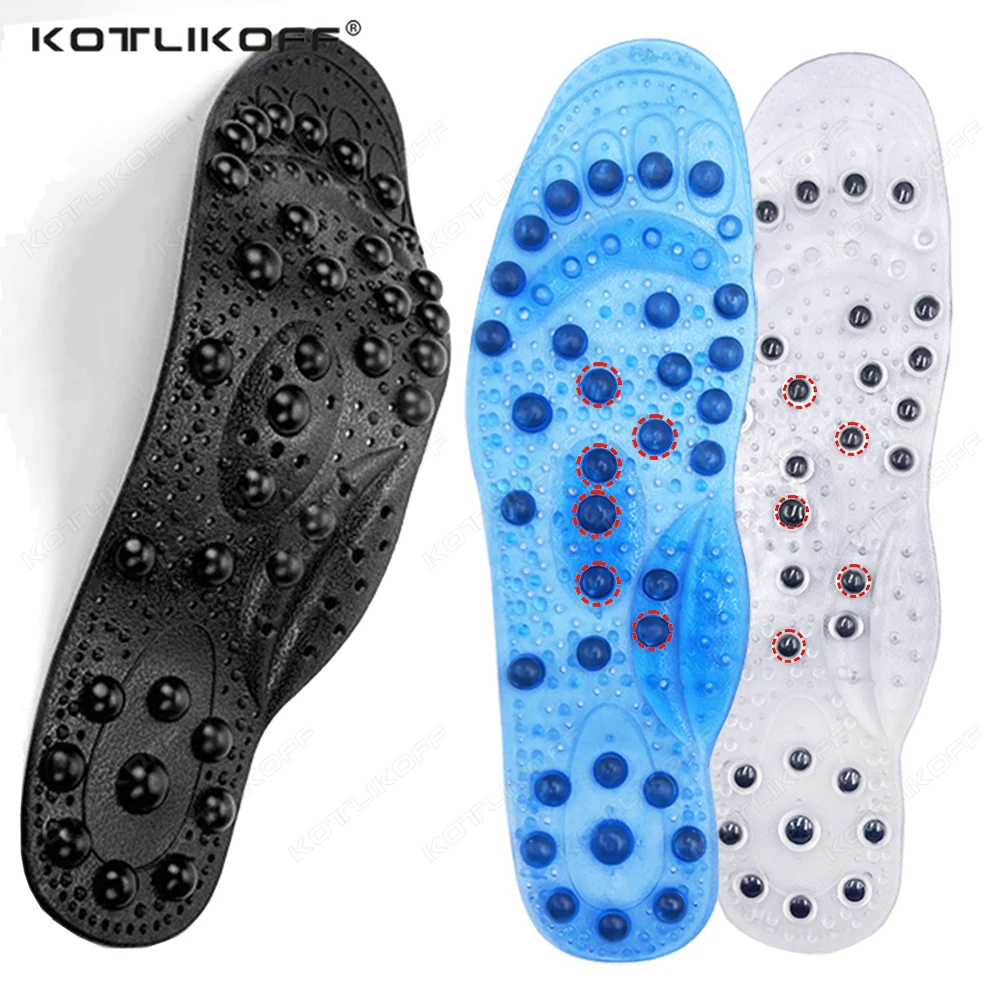 68 Magnet Magnetic Therapy Insoles Enhanced Foot Acupressure Massage Slimming/Weight Loss Silicone Unisex KOTLIKOFF