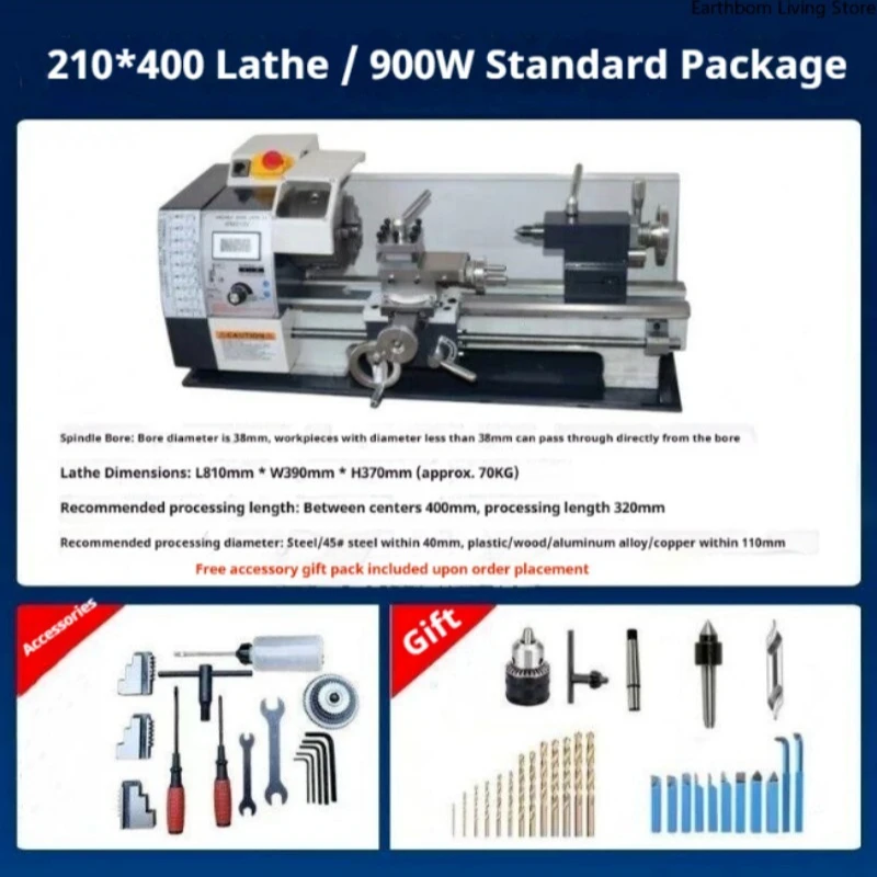 Metal Stainless Mini Lathe Multi-functional Thread Processing Mini Lathe Precision Commercial Machinery Mini Draaibank ZY60XXCC