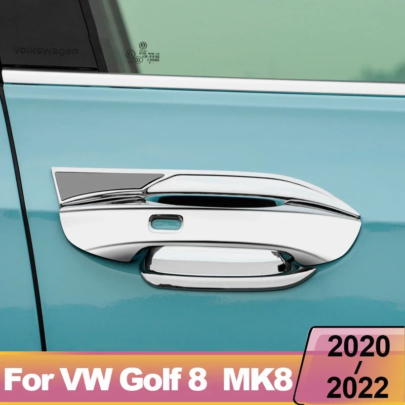 

Car Outer Door Handle Catch Cover trim Cap Door Bowl Protection Sticker For Volkswagen VW Golf 8 MK8 2020-2022 2023 Accessories