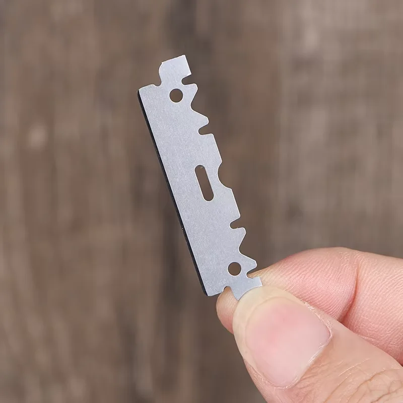 Alat cukur pria, pisau cukur satu sisi Stainless Steel 100 buah alat cukur Manual