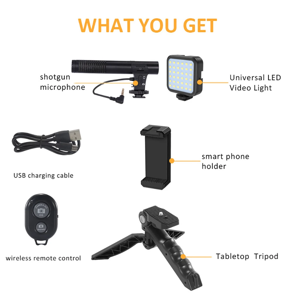 VLOG Video Dedicated Artifact Mobile Live Streaming Camera Holder Tripod Beauty Fill Light Microphone Internet Celebrity