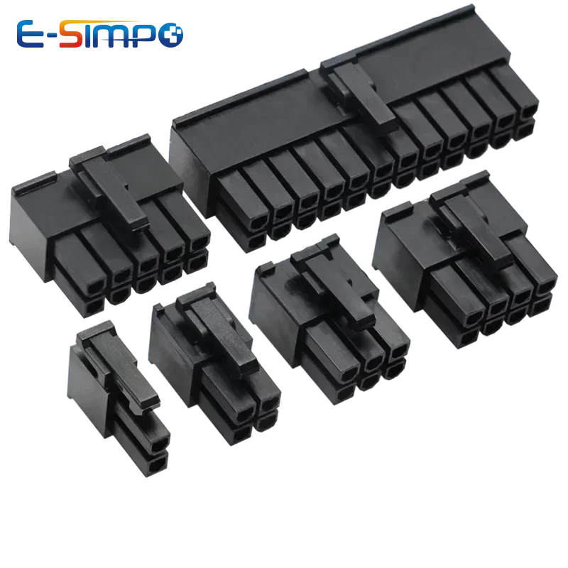 10PCS 4.2mm 5557-R 5557 Black Automotive Connector Male Plug Housing 2P 4P 6P 8P-24Pin for PC/Computer Graphics Card PCI-E Power view 2