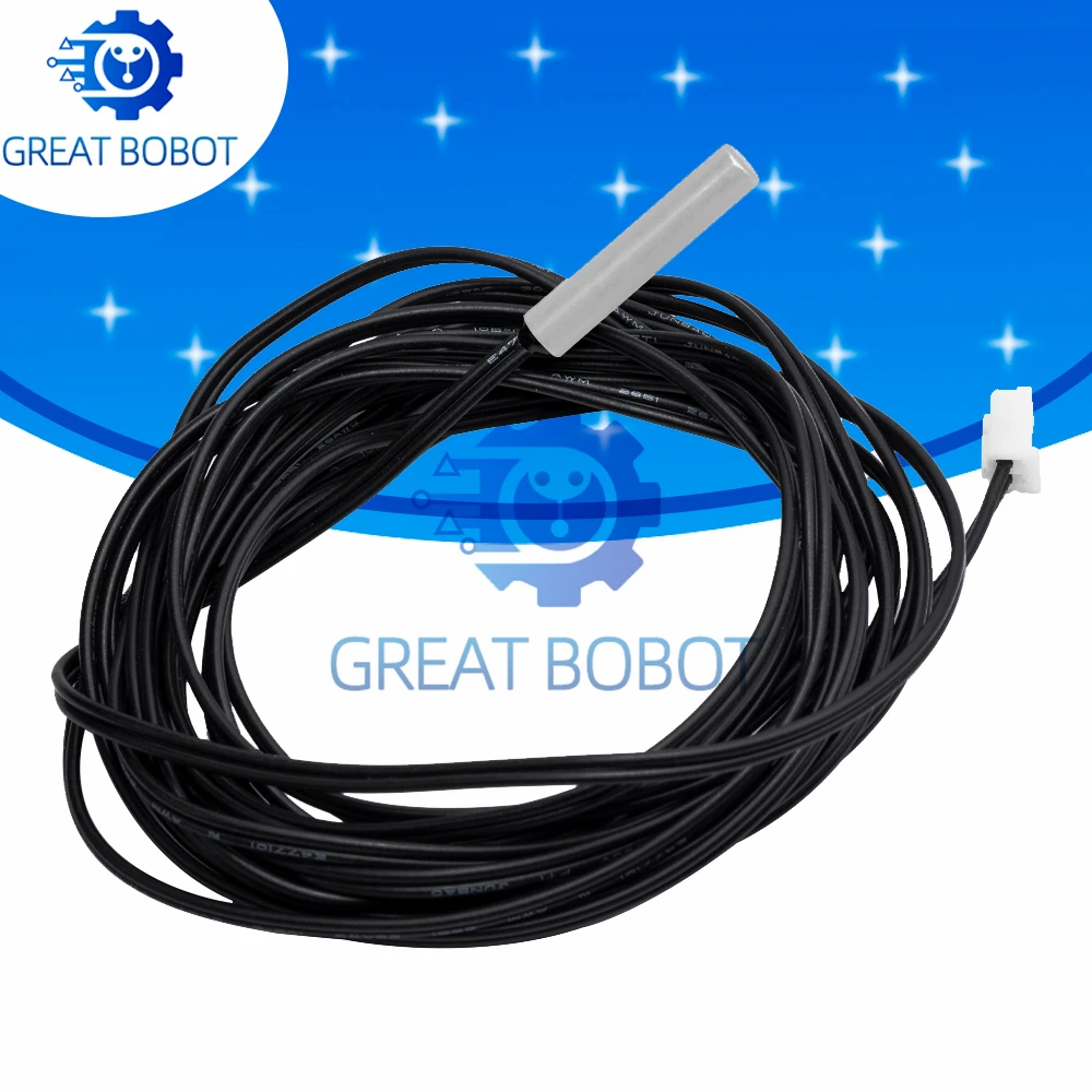 BS 30CM 50CM 100CM 200CM 300CM  NTC Thermistor Temperature Sensor Waterproof Probe Wire 10K 1% 3950 W1209 W1401 cable