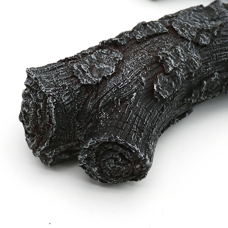 1 Set 3D-Harz-Holzkohle-Lampe, simulierte Holzkohle-Streifen, Kamin-Dekorationszubehör, LED-Carbon-Feuerlicht zur Dekoration – Detail 11