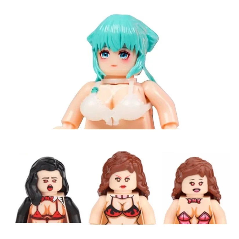 مدينة جميلة الرقص متجرد مثير فتاة النساء اللبنات جوارب طويلة عارضة ألعاب شخصيات الحركة الصغيرة