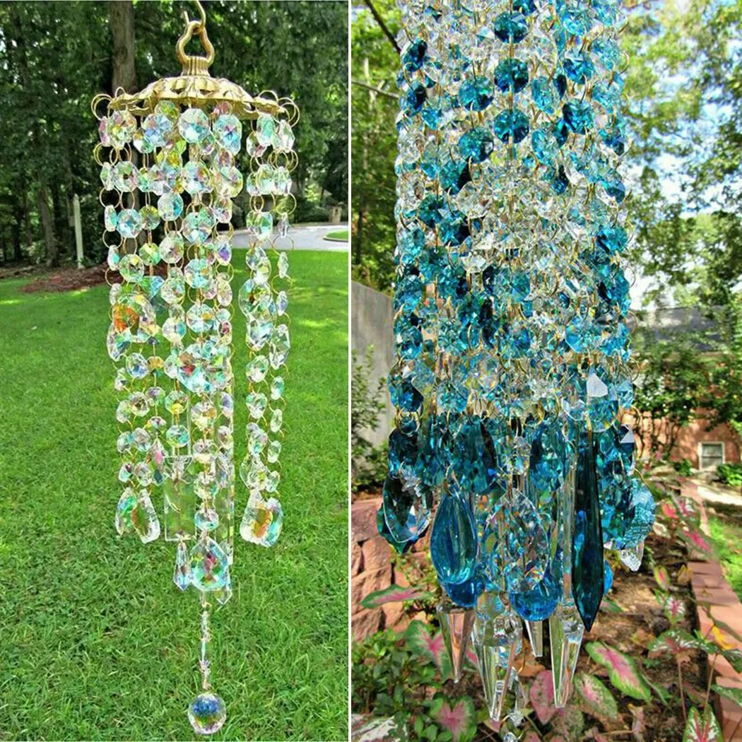 Colorful Wind Chimes Home Garden Patio Lawn Hanging Decoration Ornament Outdoor Garden Backyard Patio Lawn Decor