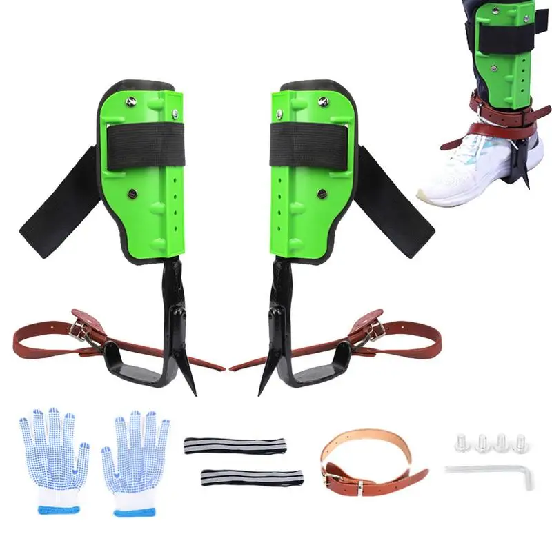 

Cast Steel Green Plastic Tree Climbing Upright Tree Climbing Shoes Mountaineers Logging Hunting and Mountaineering Tools