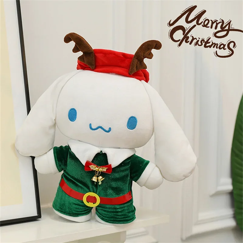 Sanrio Christmas Hello Kitty Plushies Cinnamoroll Plush Toy Kuromi My Melody Soft Filled Doll Home Decor Birthday Xmas Gift