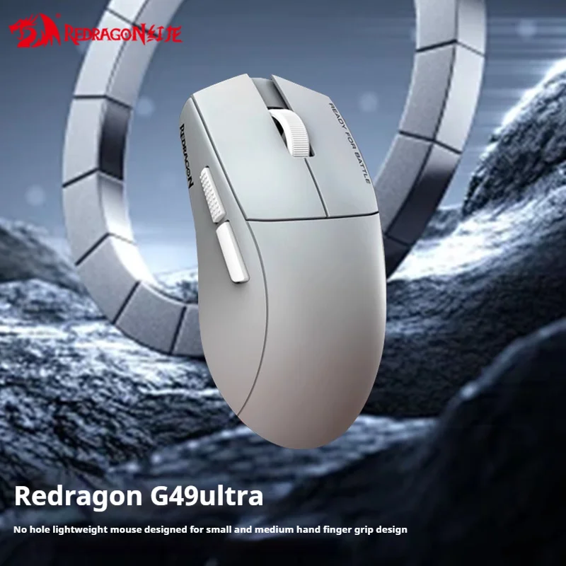 Redragon G49ultra Wireless Mouse Three Mode Bluetooth 2.4g Gaming Mouse 49g Lightweight PAW3950 Professional E-Sports Mouse