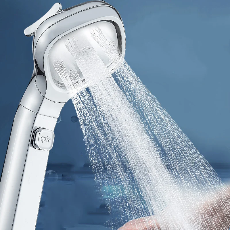 

Manual pressurized shower head, 4 adjustable modes, water saving, one button closure, bathroom accessories