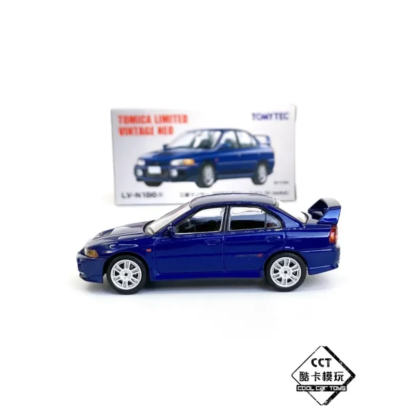 TAKARA TOMY TOMICA TLV-N186e1/64 Mitsubishi EVO alloy simulation model, children's collection toys, gifts for children.