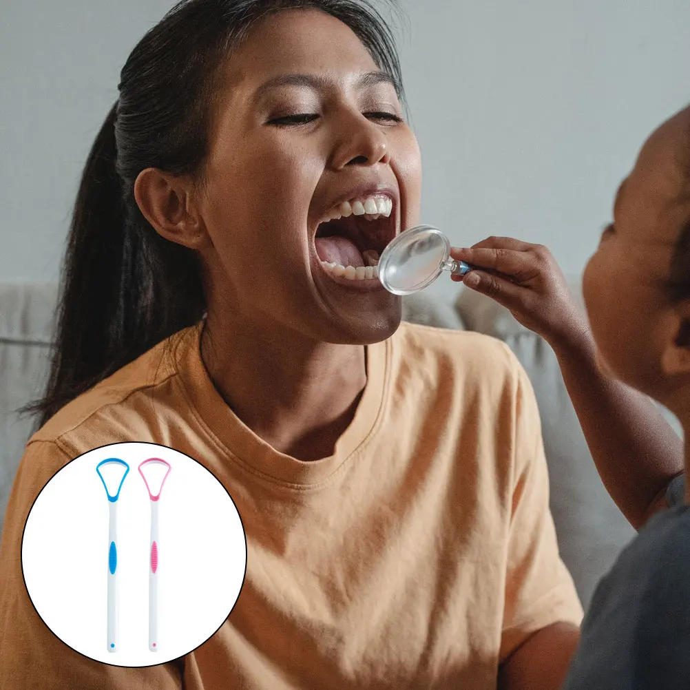 

2Pcs Tpr Tongue Scraper for Thorough Tongue Cleaning Eliminate Bad Breath Naturally Easy to Use Oral Hygiene Essential