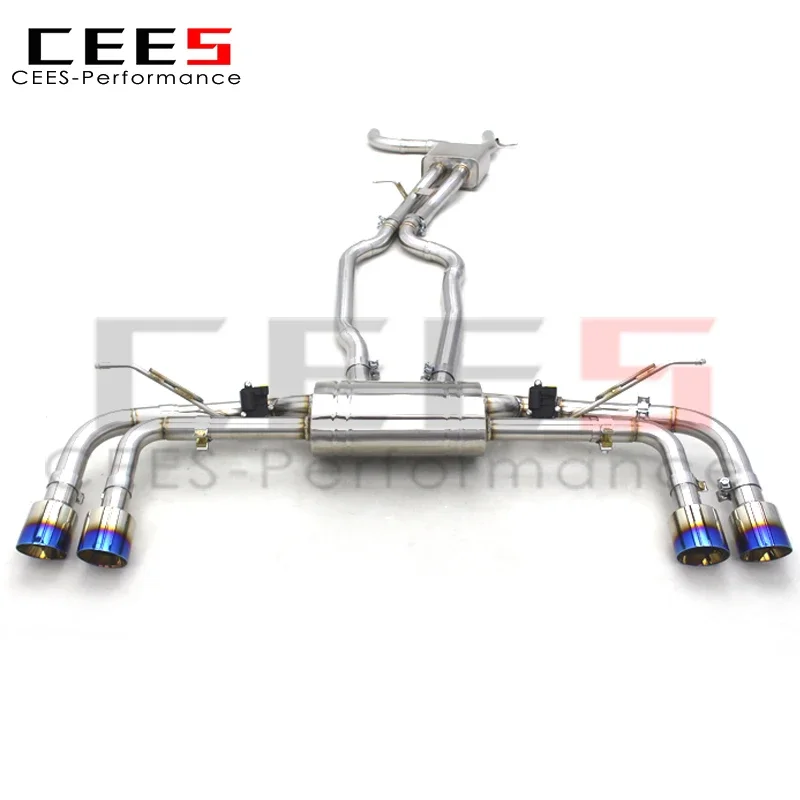 CEES  Price Catback Exhaust For PORSCHE Cayenne TURBO S 957 4.8T 2007-2010 Stainless Steel Car Valved Exhaust pipes