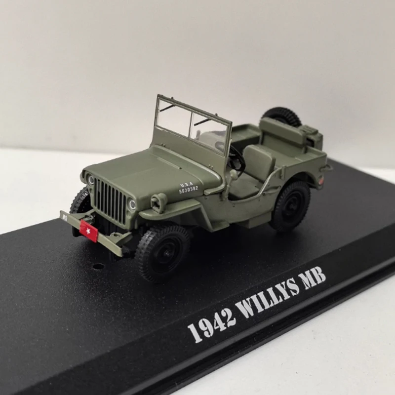 Mały brak Greenlight 1/43 Skala WILLYS MB 1942 Model Samochodu ze Stopu Symulacja Statyczna Kolekcja Dekoracja Prezent na Święta Zabawki