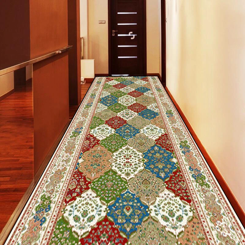 Retro Retro Corridor Carpet Living Room Customizable Home Hallway Area Rugs Washable Porch Entry Non-slip Doormat Tapis Salon