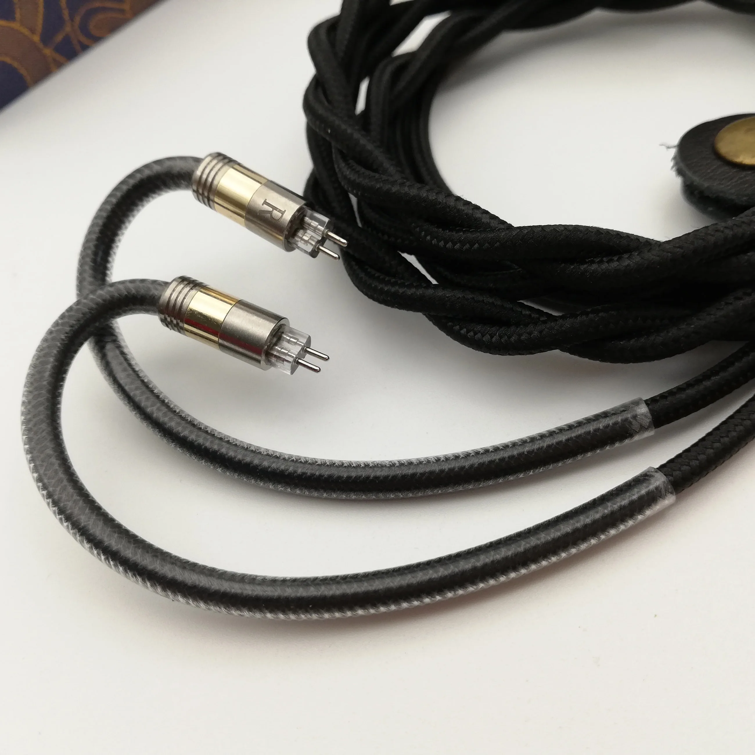 Hichlass-Mifiman/fiio/iemケーブル用の金メッキ銀メッキグラフェンダーケーブル,2ピン,0.78またはmmcxケーブル