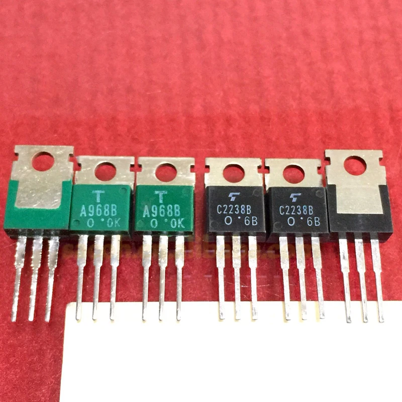 

10PairS/lot 2SA968B or 2SA968 + 2SC2238B or 2SC2238 TO-220 5A 160V NPN + PNP Transistor