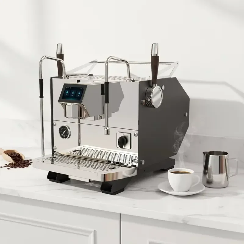 For 2.6KW Plus 1.6KW Semi Automatic Dual Boiler Commercial Espresso Coffee Machine Touch Screen For Hotel Use Electric