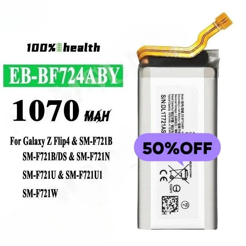 EB-BF724ABY/EB-BF725ABY for Samsung Galaxy2 Flip4 SM-F721B SM-F721B/DS SM-F721N SM-F721U SM-F721U1 SM-F721W Mobile Phone Battery