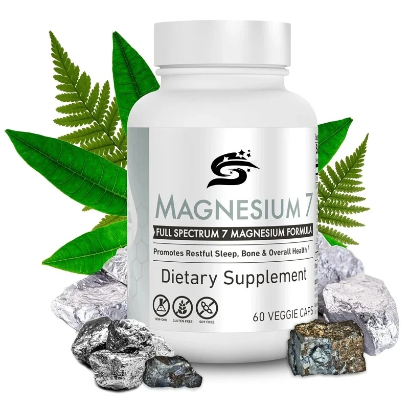 Magnesium Supplement,used To Support Sleep And Muscle Recovery, Containing Vitamin B6 And Manganese Citrate And Glycine,60 Pills