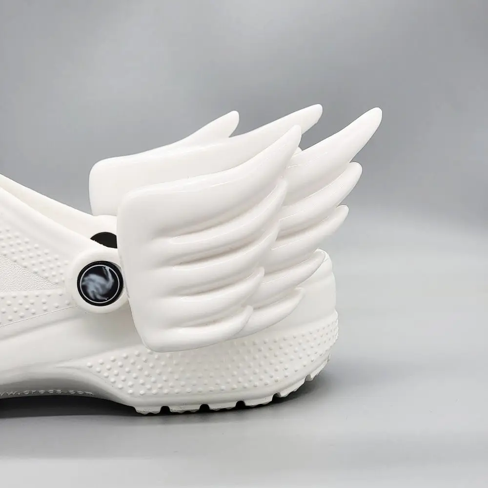

Fluorescent Green Wings for Shoes Accessories White Stylish Shoe Wings Shiny Charms DIY Cute Wings Shoe Accessories