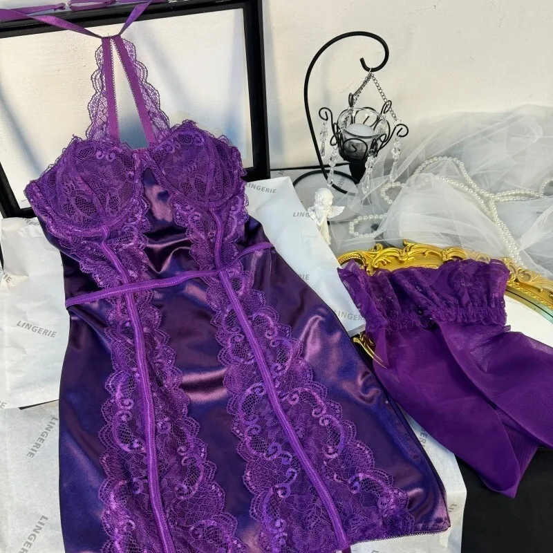 Dnika кружевное лоскутное сексуальное боди пуш-ап топ с лямкой на шее эротический прозрачный наряд для вечеринки новый стиль