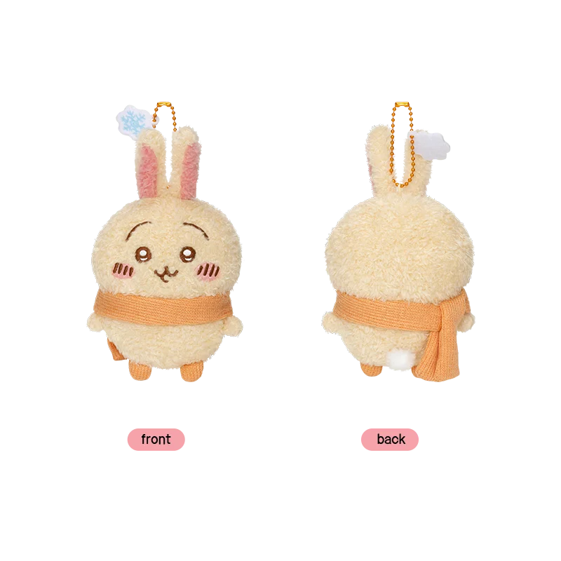 Chiikawa Winter Scarf Series Plush Keychain Warm Cozy Pendant Cute Anime Keyring Gift for Fans Stocking Stuffer