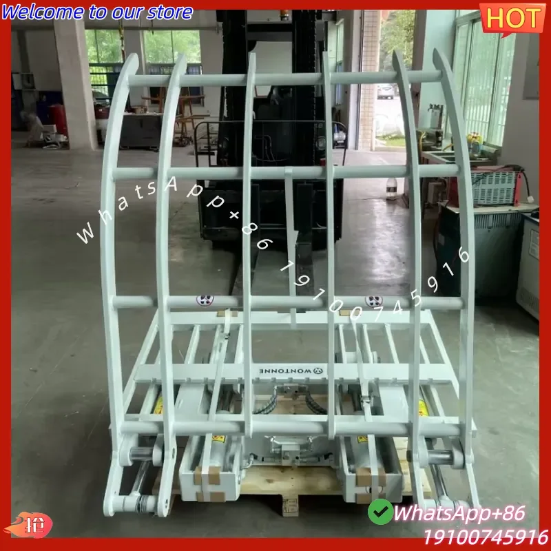 2026Hot New Stainless Steel Forklift Attachments with Hinged Broken Handle 2500kg Load Capacity Efficiently Clamps Waste