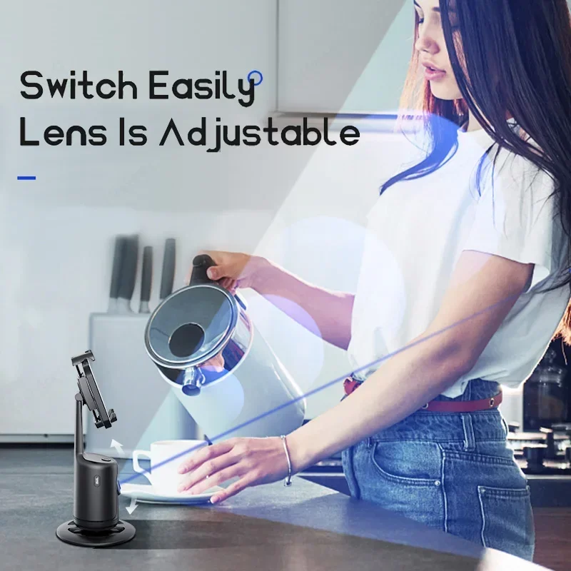 짐벌 스태빌라이저 자동 추적 스마트 촬영 로봇 카메라맨, 360 페이스 폰 홀더, AI 촬영 셀카봉, 브이로그 라이브 비디오용